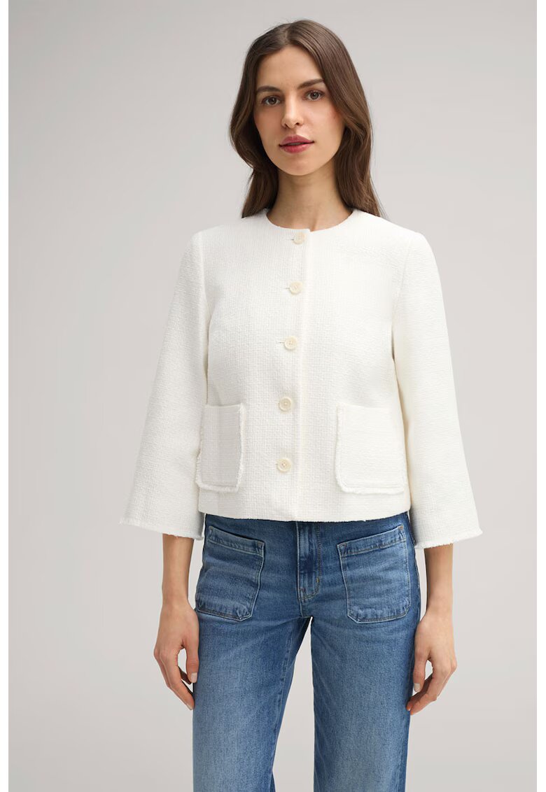Joop Sacou crop cu buzunare frontale - Alb