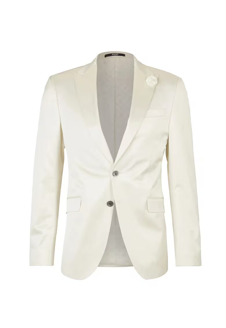Joop Sacou regular fit cambrat cu inchidere la un singur rand de nasturi si pin cu detaliu floral