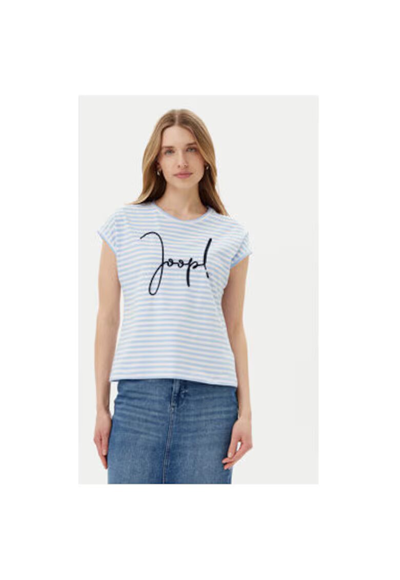 Joop Tricou dama 10011744 30046240 - Bumbac/Elastan - Albastru deschis - Albastru deschis