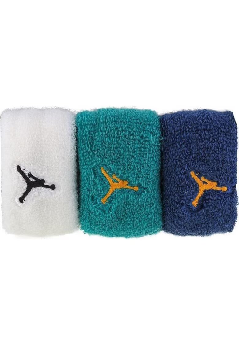 Jordan Set 3 mansete pentru par - Nylon - Multicolor