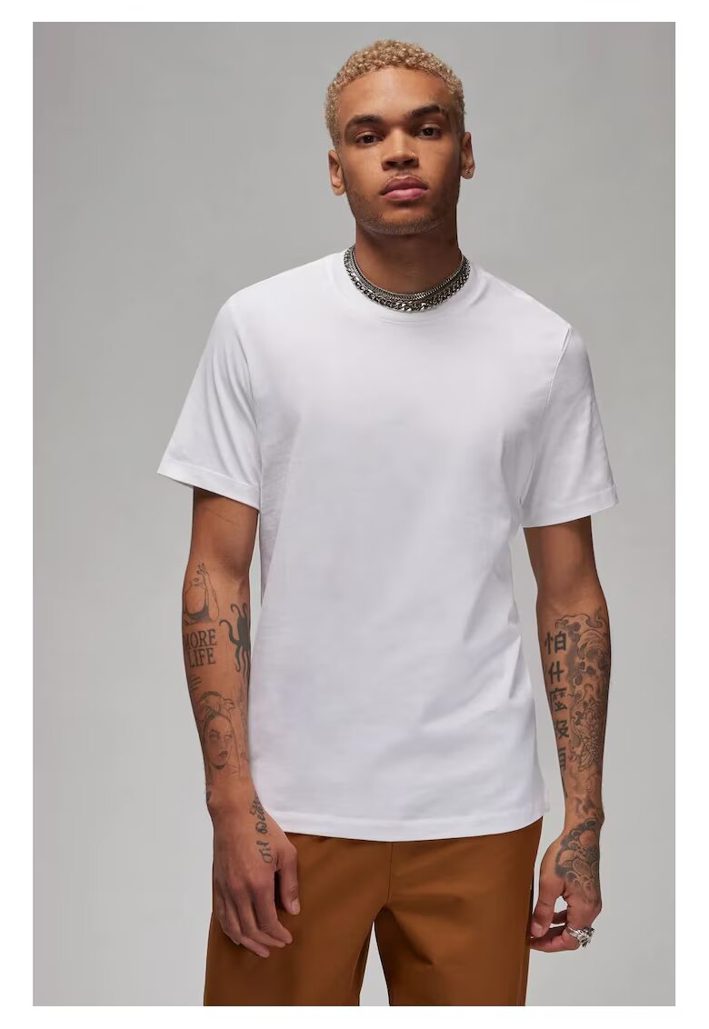 Jordan Tricou barbati - M J Core Blank Ss Crew - Bumbac - Alb