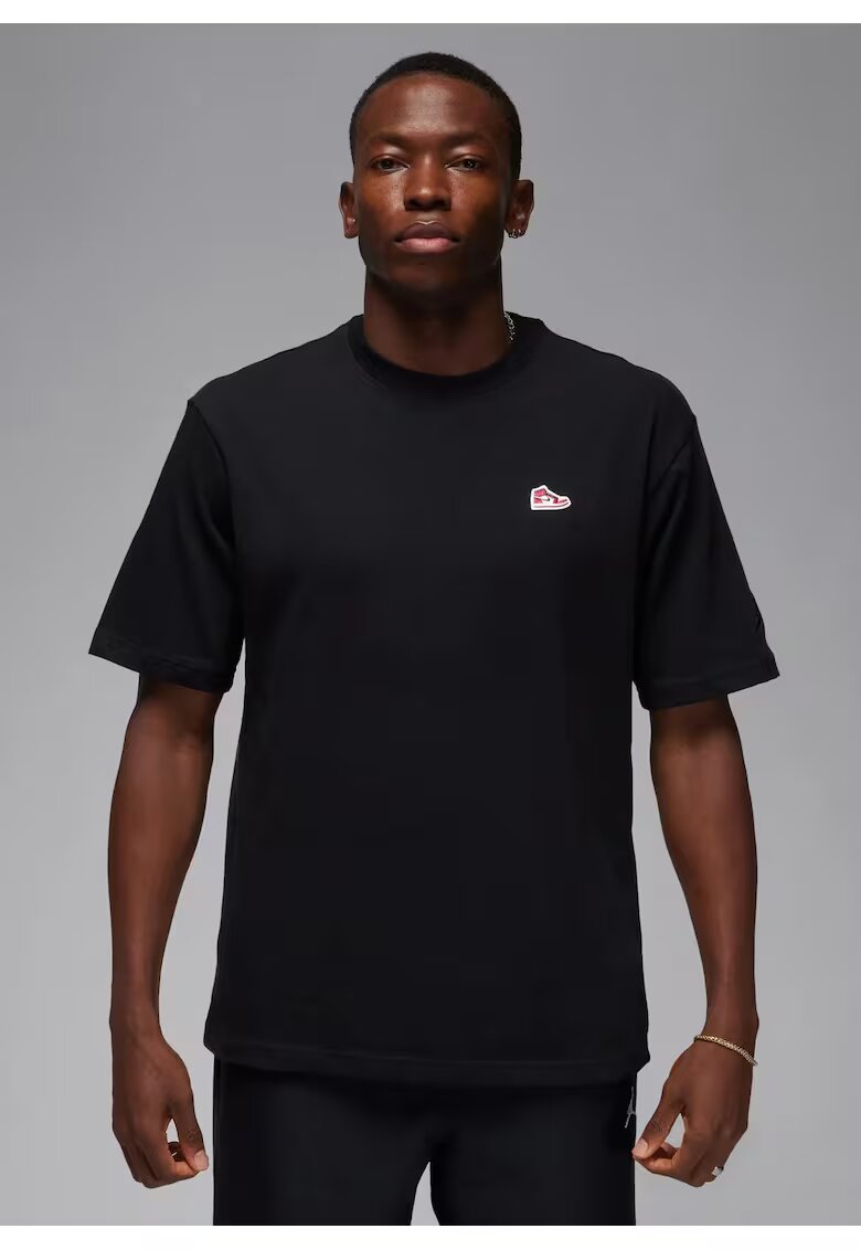 Jordan Tricou M J Brand Snkr Ptch Ss Crew - Negru