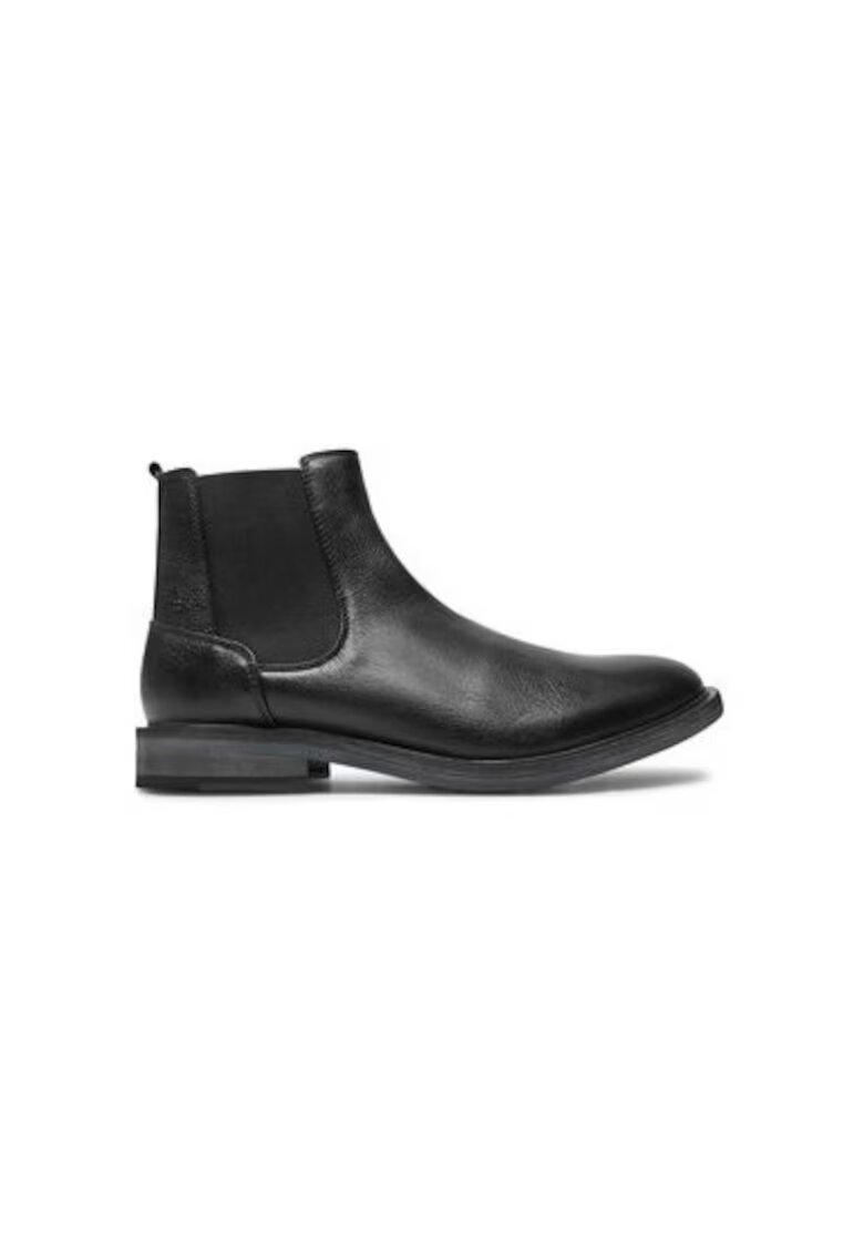 Josef Seibel Botine cu glezna joasa pentru barbati 31603 - Piele naturala - Negru - Negru