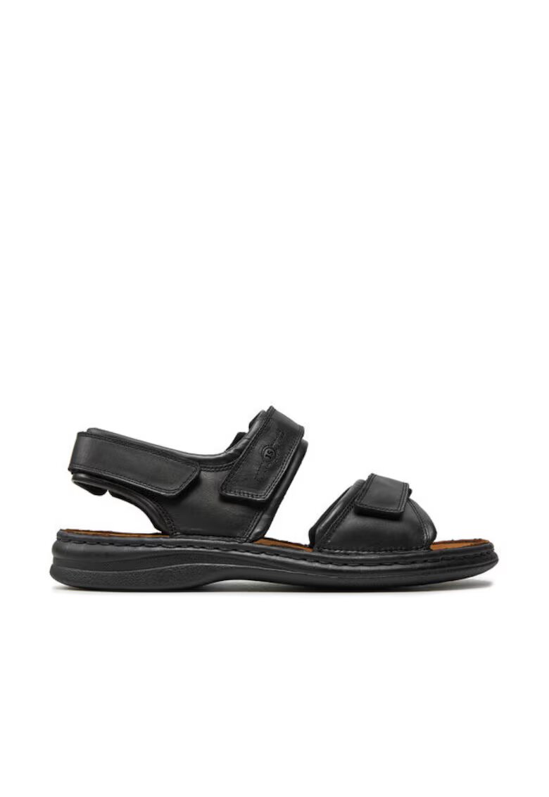 Josef Seibel Sandale barbati 10104 - Piele naturala - Negru - Negru