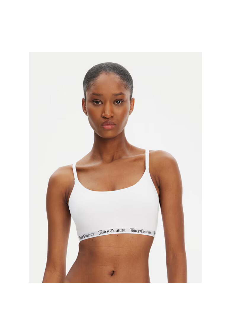 Juicy Couture Bustiera sport dama - alb - bumbac si elastan