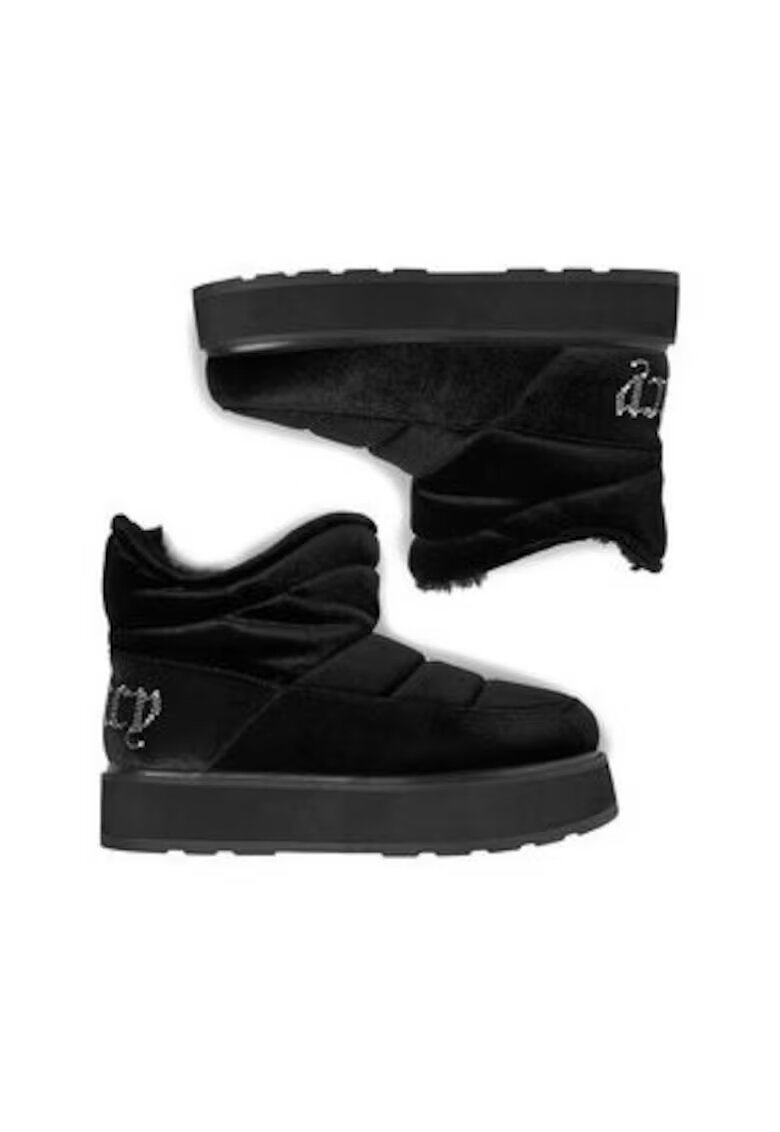 Juicy Couture Cizme dama - slip-on - benzi elastice - negru - material plastic