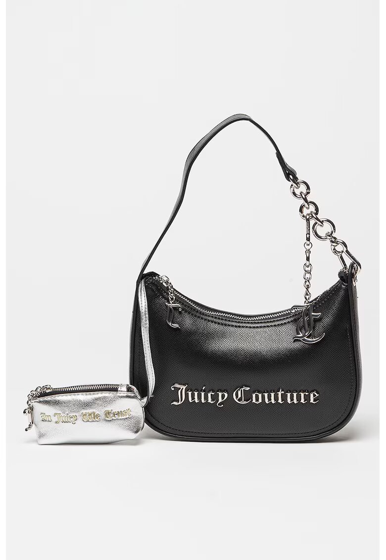Juicy Couture Geanta din piele ecologica cu etui detasabil si bareta de umar Jasmine - Negru