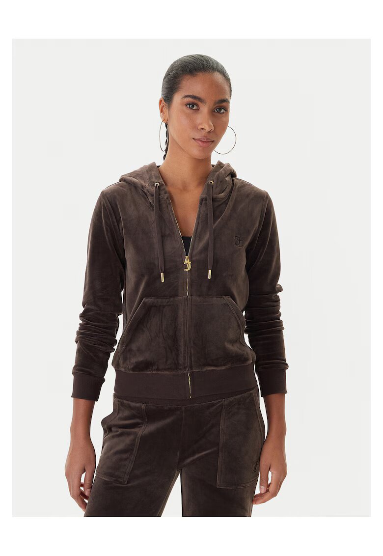 Juicy Couture Hanorac dama culoare maro - textil