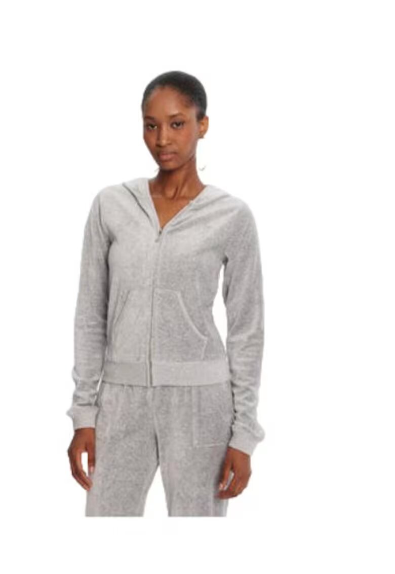 Juicy Couture Hanorac dama - poliester/elastan/bambus - gri -