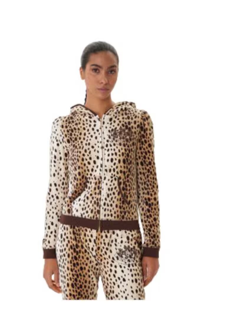 Juicy Couture Hanorac dama - sintetic/textil - bej/maro