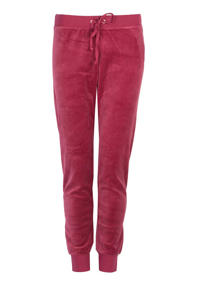 Juicy Couture Pantaloni catifelati cu snur in talie -