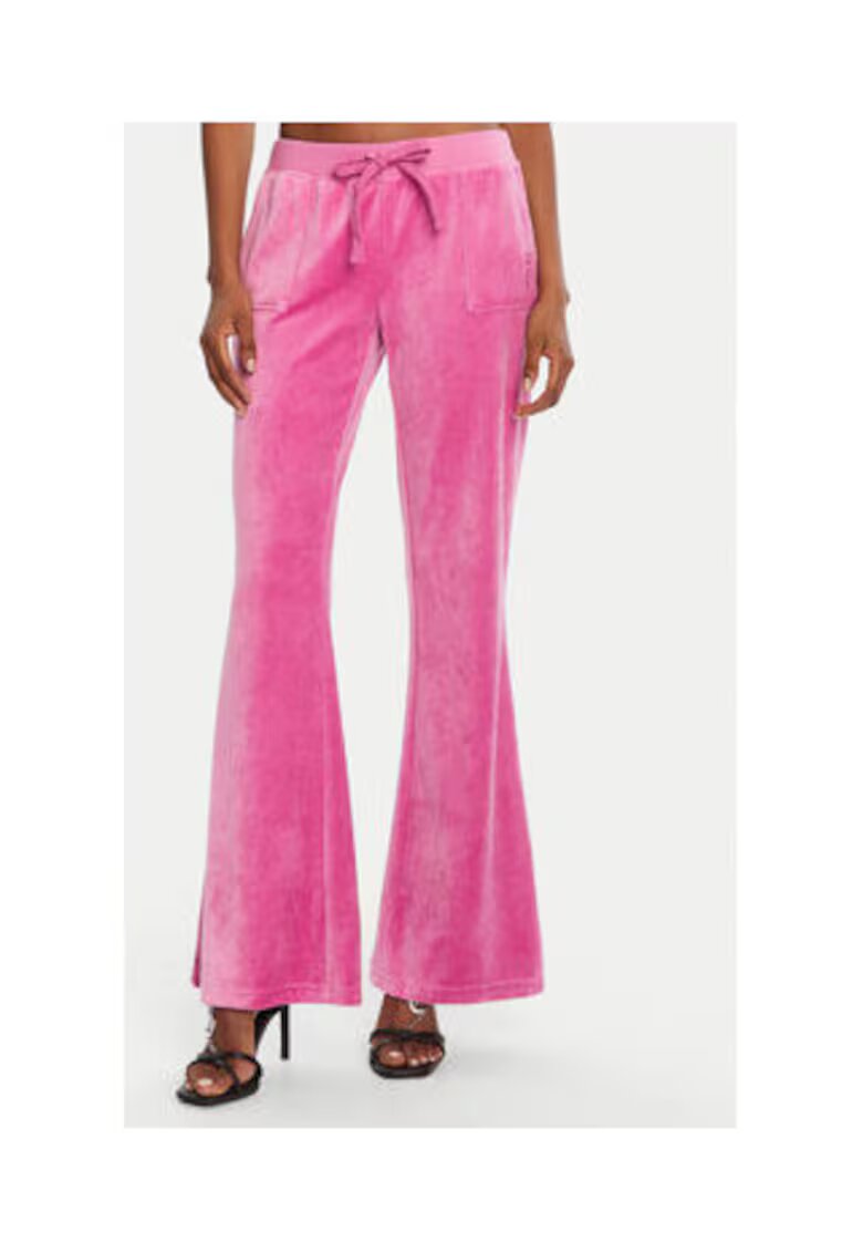 Juicy Couture Pantaloni dama - roz - 46% bumbac - 32% bambus - 22% poliester