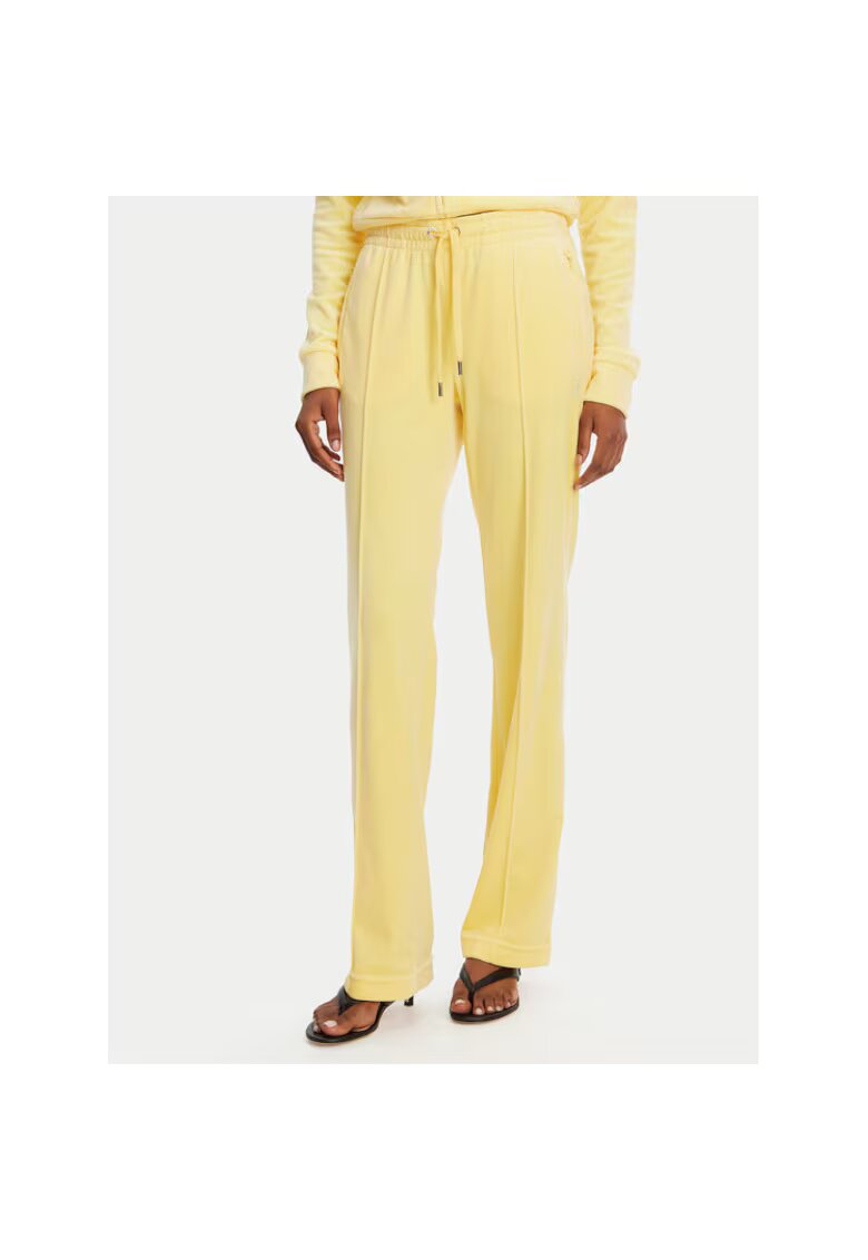 Juicy Couture Pantaloni de trening dama JCAPW045 - Poliester/Elastan - Galben - Galben