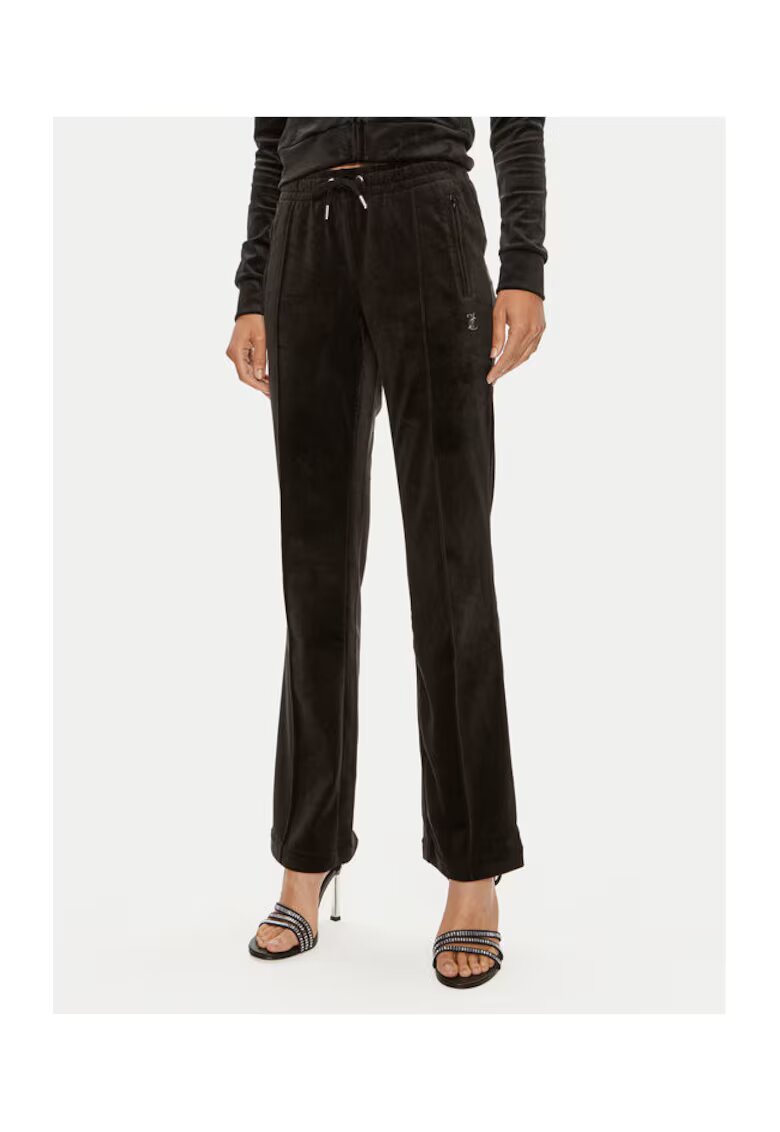 Juicy Couture Pantaloni de trening dama JCAPW045 - Poliester/Elastan - Negru - Negru