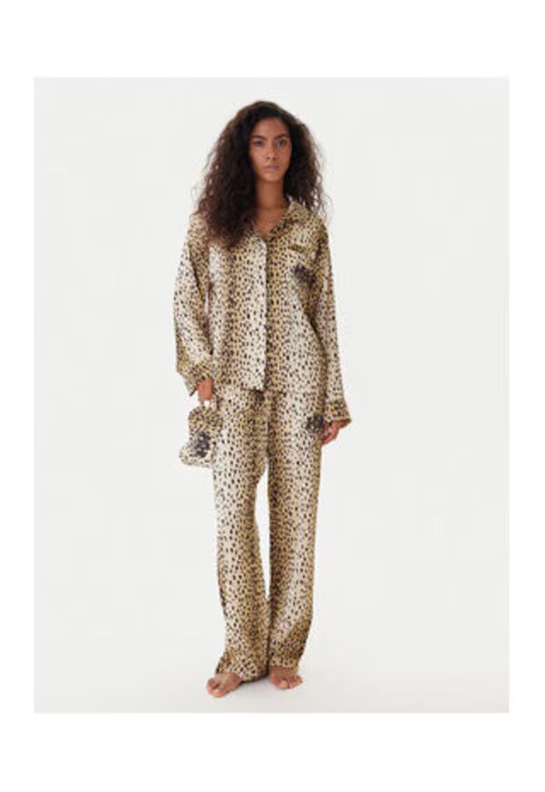 Juicy Couture Pijamale dama bej - imprimeu leopard