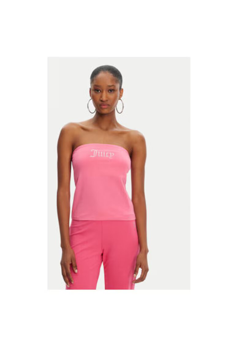 Juicy Couture Top dama JCWCT23310 - Bumbac - Roz - Roz