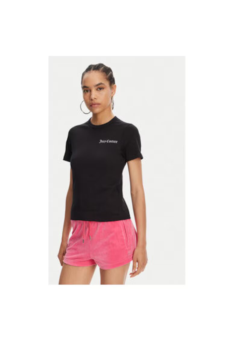 Juicy Couture Tricou dama JCWCT125319 - Bumbac - Negru - Negru