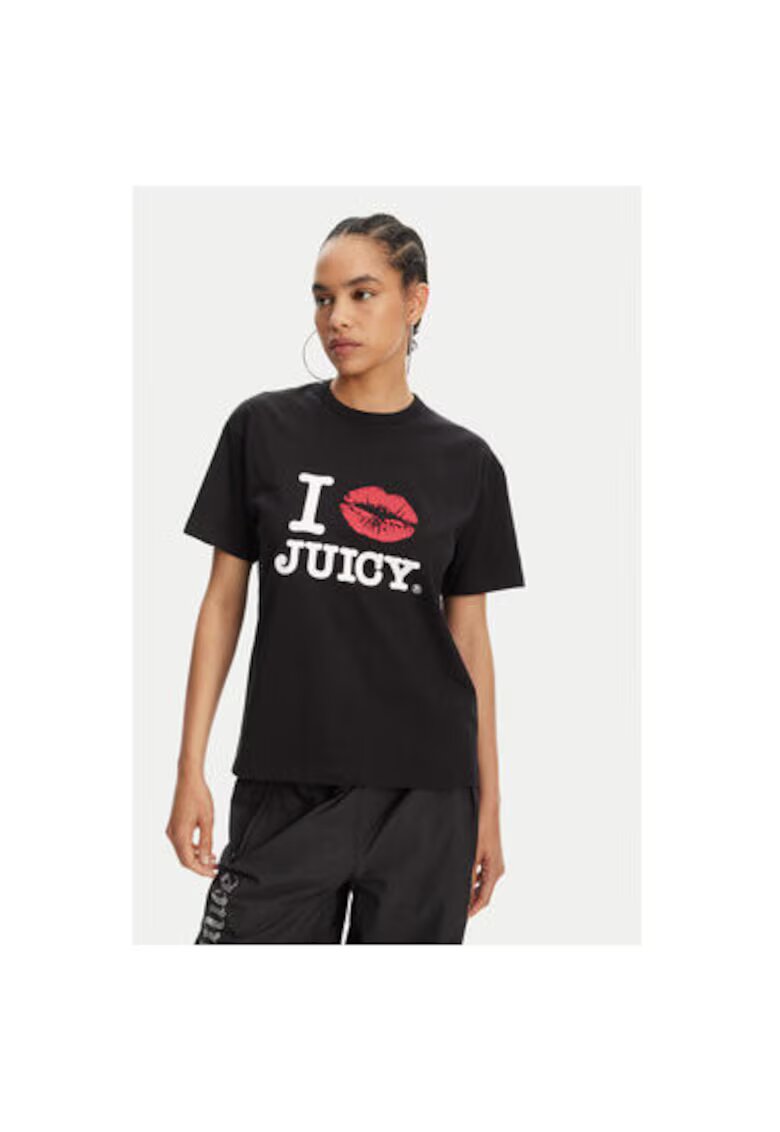 Juicy Couture Tricou dama JCWCT125348 - Bumbac - Negru - Negru