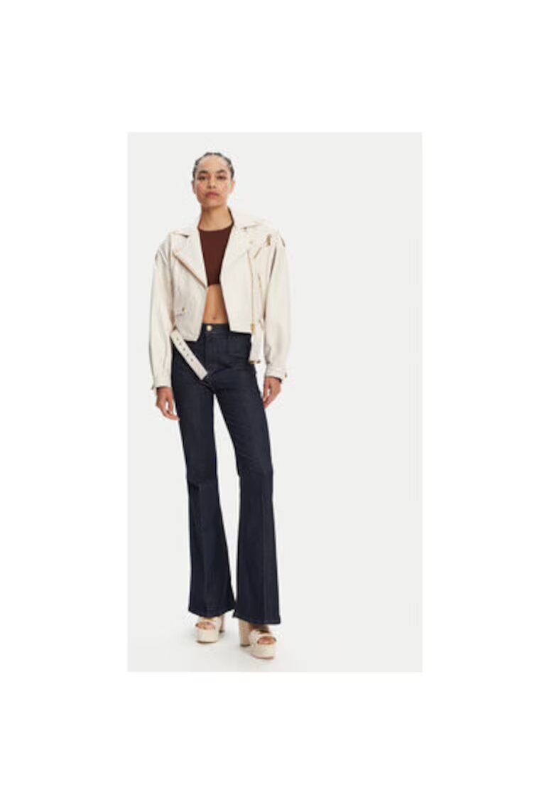 Just Cavalli Geaca din piele dama 78PAVP05 CP009 - Piele naturala - Alb - Alb