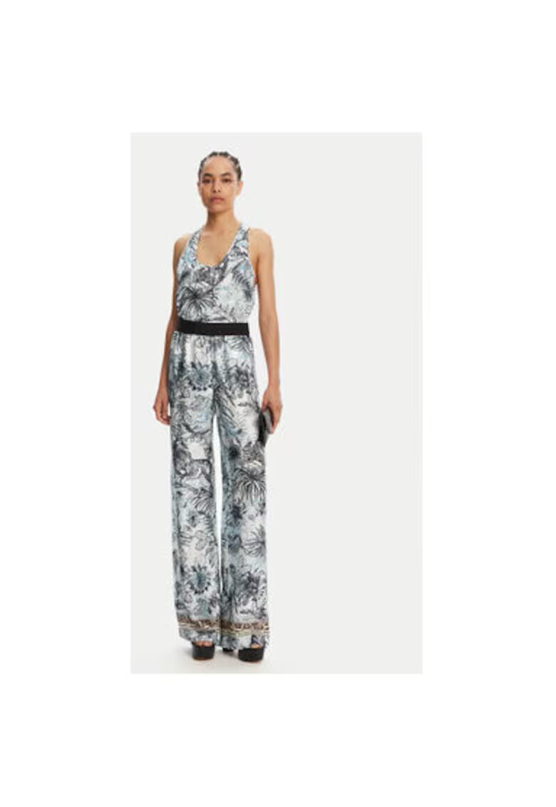 Just Cavalli Pantaloni dama 78PAA120 NS605 - Viscoza - Albastru - Albastru