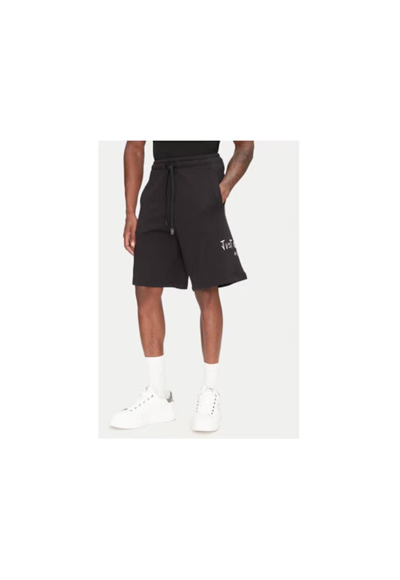Just Cavalli Pantaloni scurti sport barbati 78OADT07 CF500 - Bumbac - 39745 - Negru