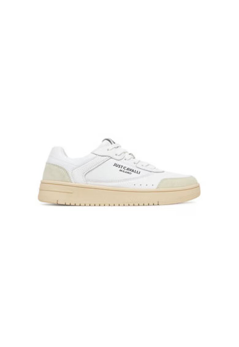 Just Cavalli Pantofi sport barbati - 78QA3SM8 ZPA90 - Piele naturala - Alb