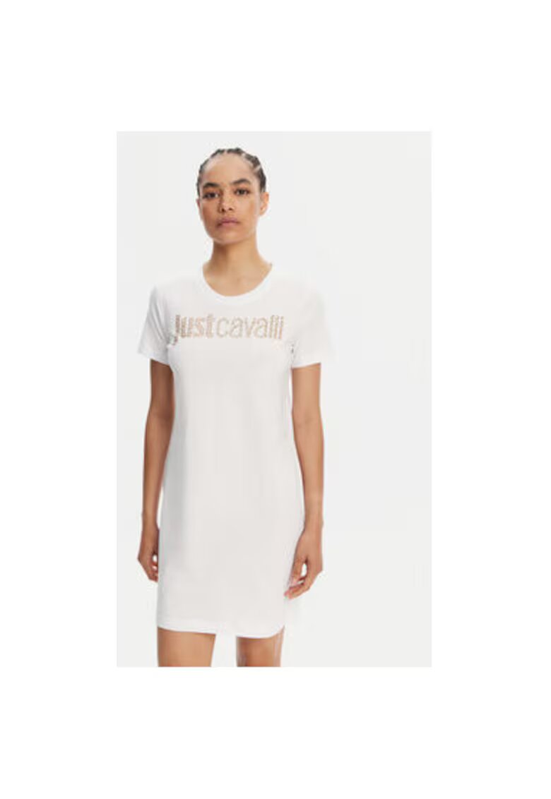 Just Cavalli Rochie dama 78PAOE15 CJ110 - Bumbac - Alb