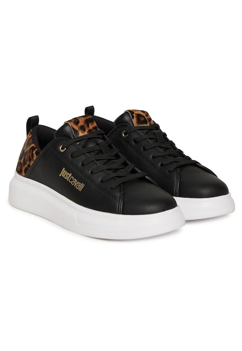 Just Cavalli Tenisi dama 79RA3SB7 ZPB58 - piele naturala - negru