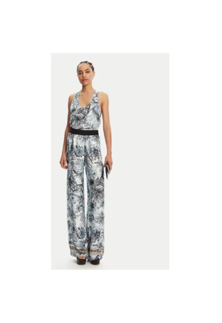 Just Cavalli Top dama 78PAH640 NS665 - Viscoza - Albastru/Gri - Gri/Albastru