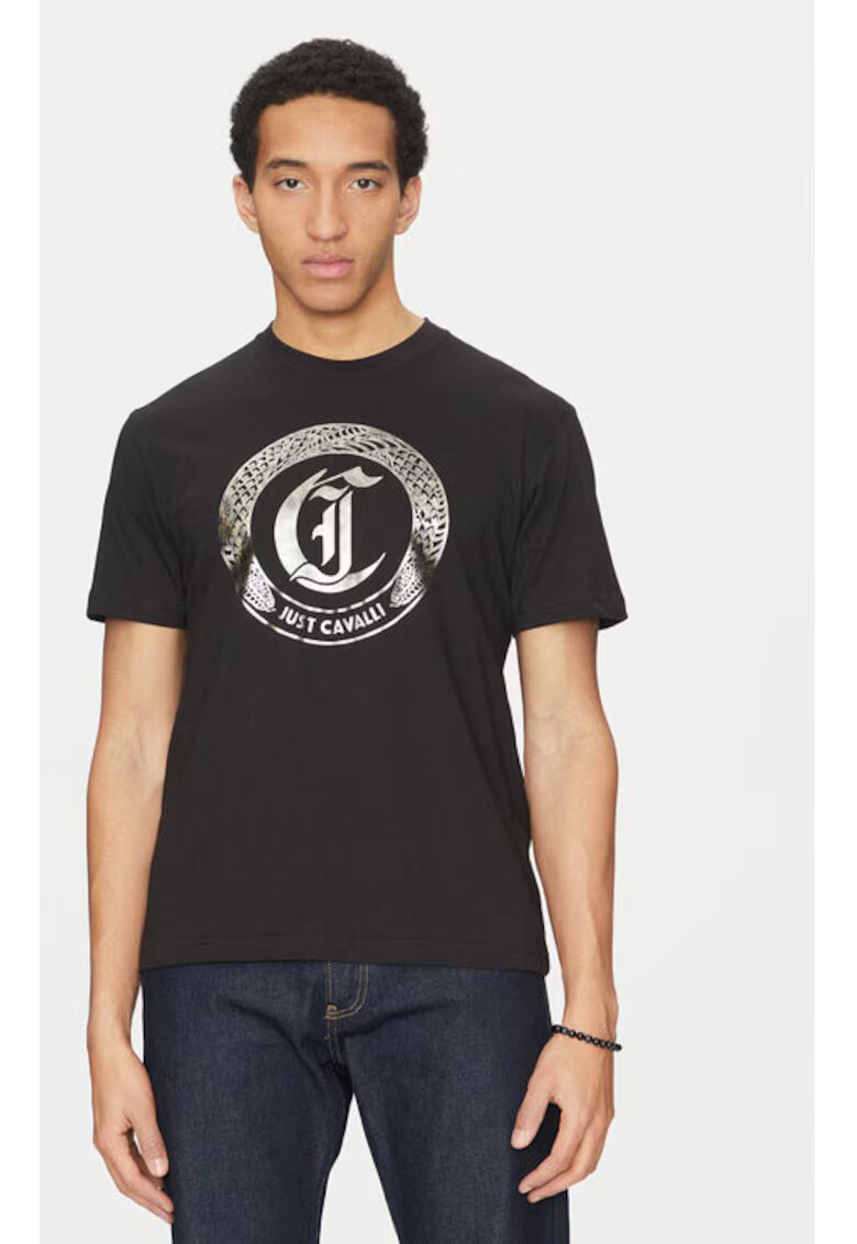 Just Cavalli Tricou barbati - 304865138 - Bumbac - Negru - Negru