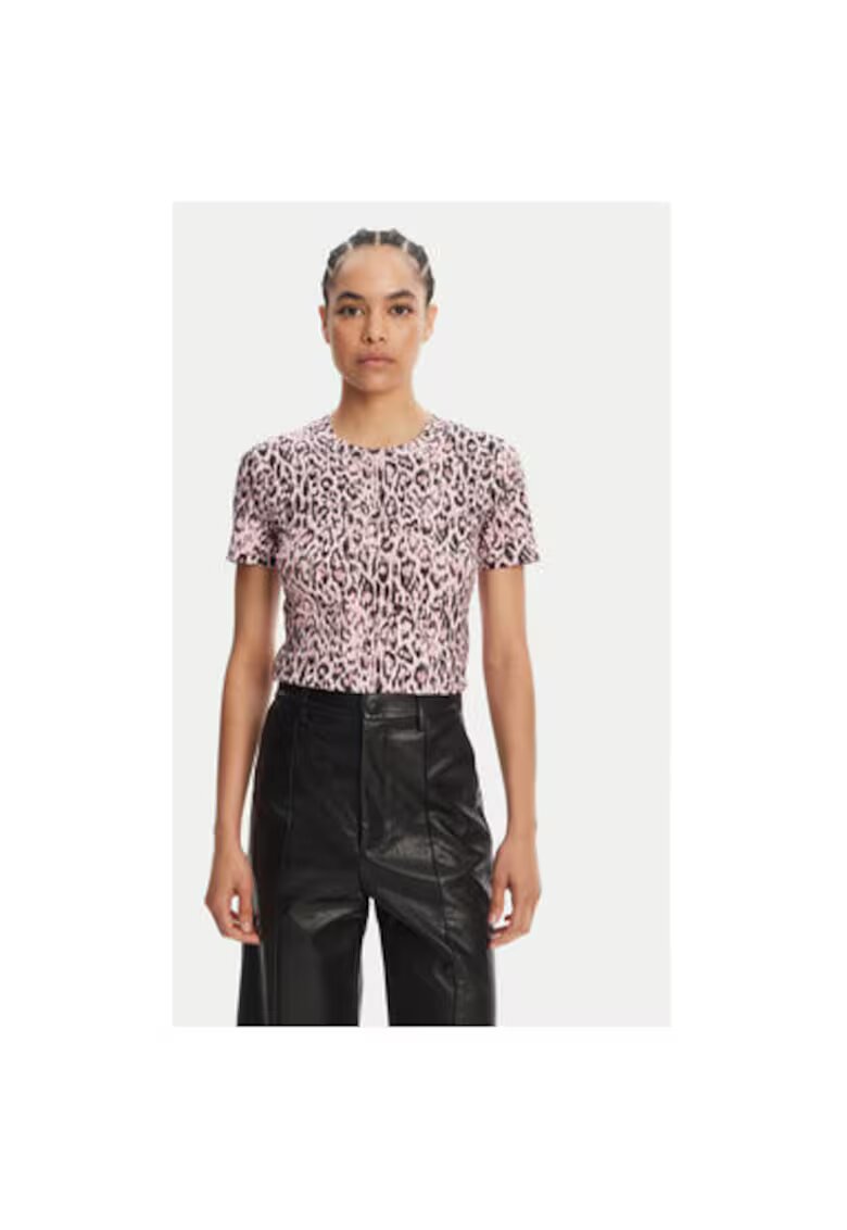 Just Cavalli Tricou dama 78PAHE06 CJ112 - Bumbac - Multicolor - Multicolor