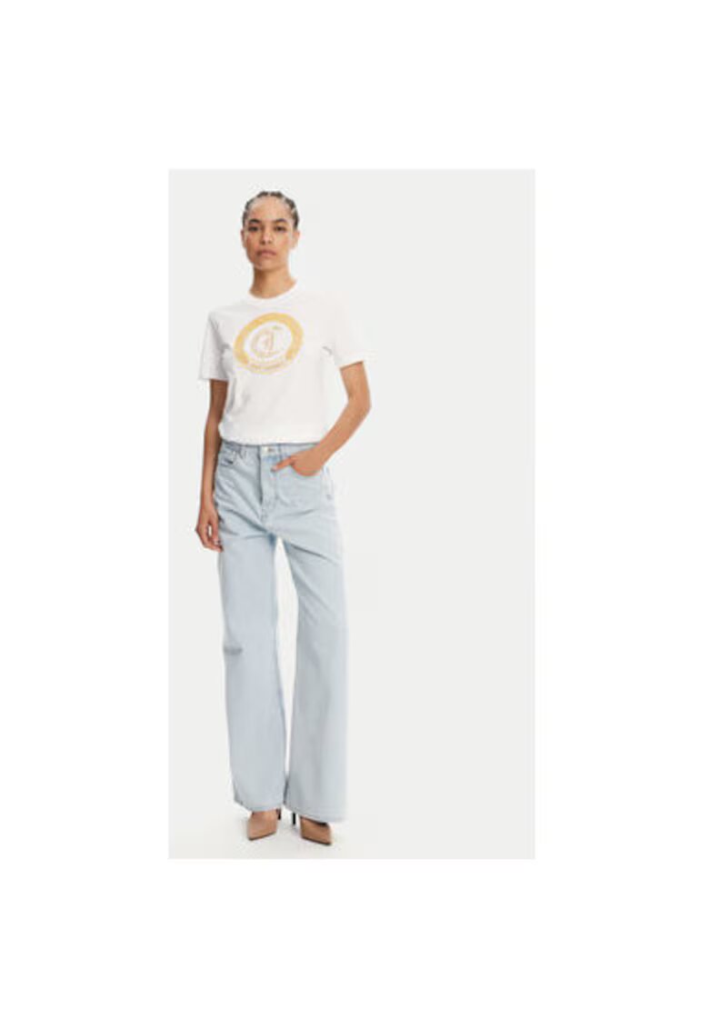 Just Cavalli Tricou dama 78PAHE13 CJ110 - Bumbac - Alb - Alb