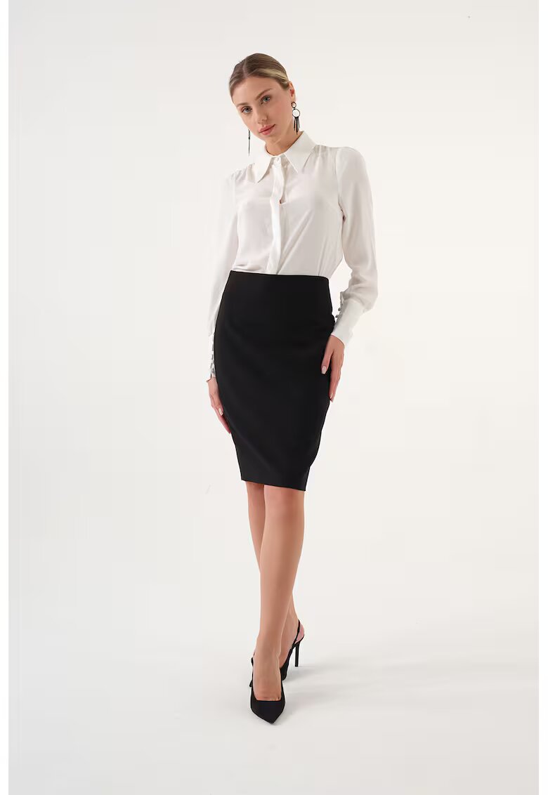 Just Like You Fusta creion cu model uni - Negru