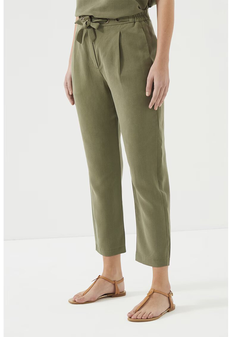 Just Like You Pantaloni crop cu buzunare laterale - Kaki