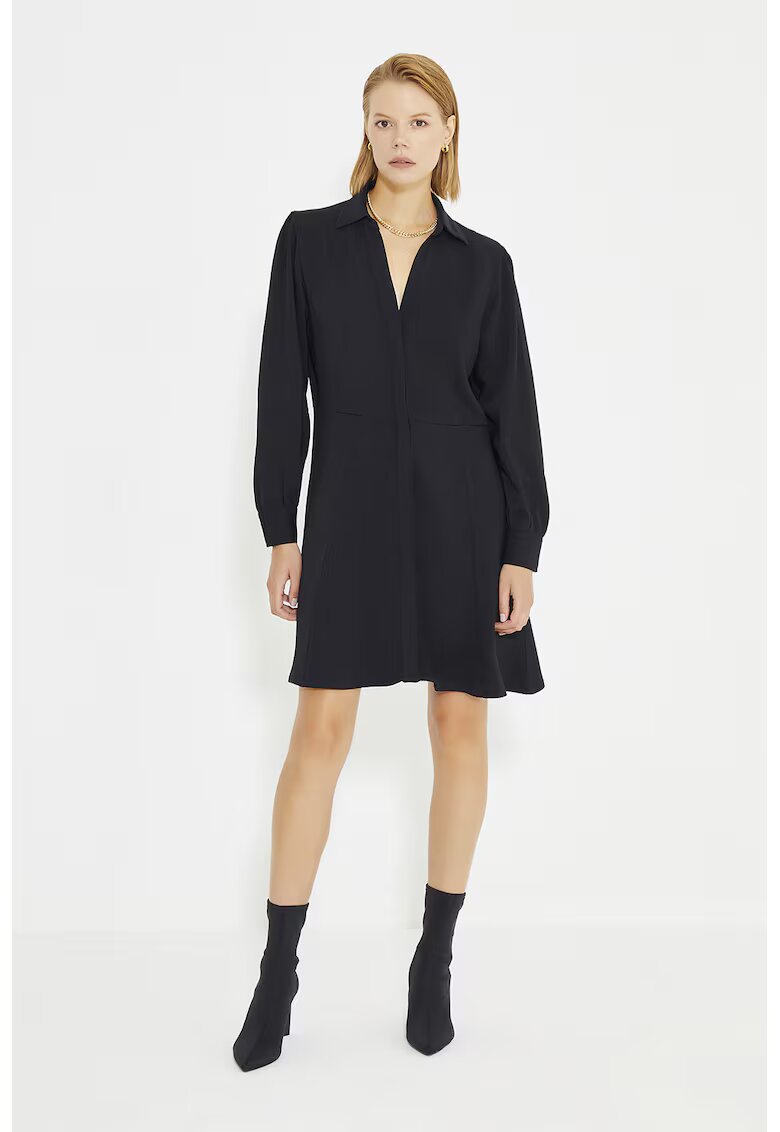 Just Like You Rochie evazata scurta - Negru