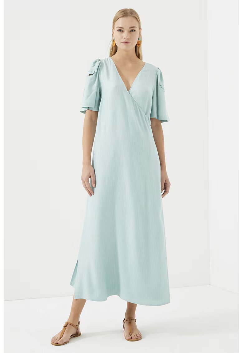Just Like You Rochie maxi cu maneci fluture - Verde menta