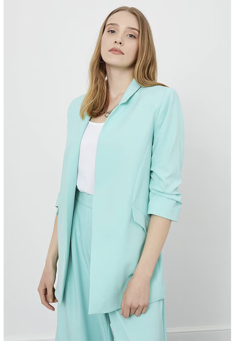 Just Like You Sacou lung cu maneci trei sferturi - fara inchidere - Verde menta