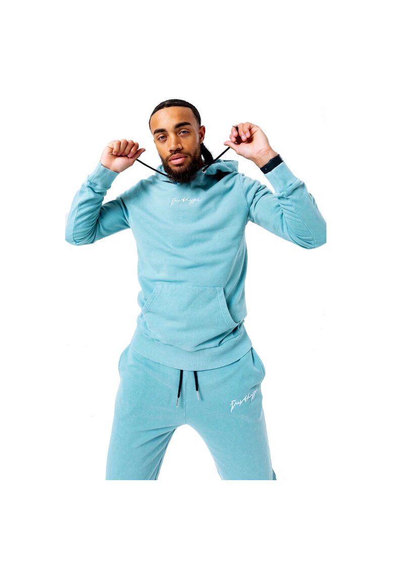 Justhype Hanorac - Acid Wash Hoody TWLR-137 - Albastru - Albastru
