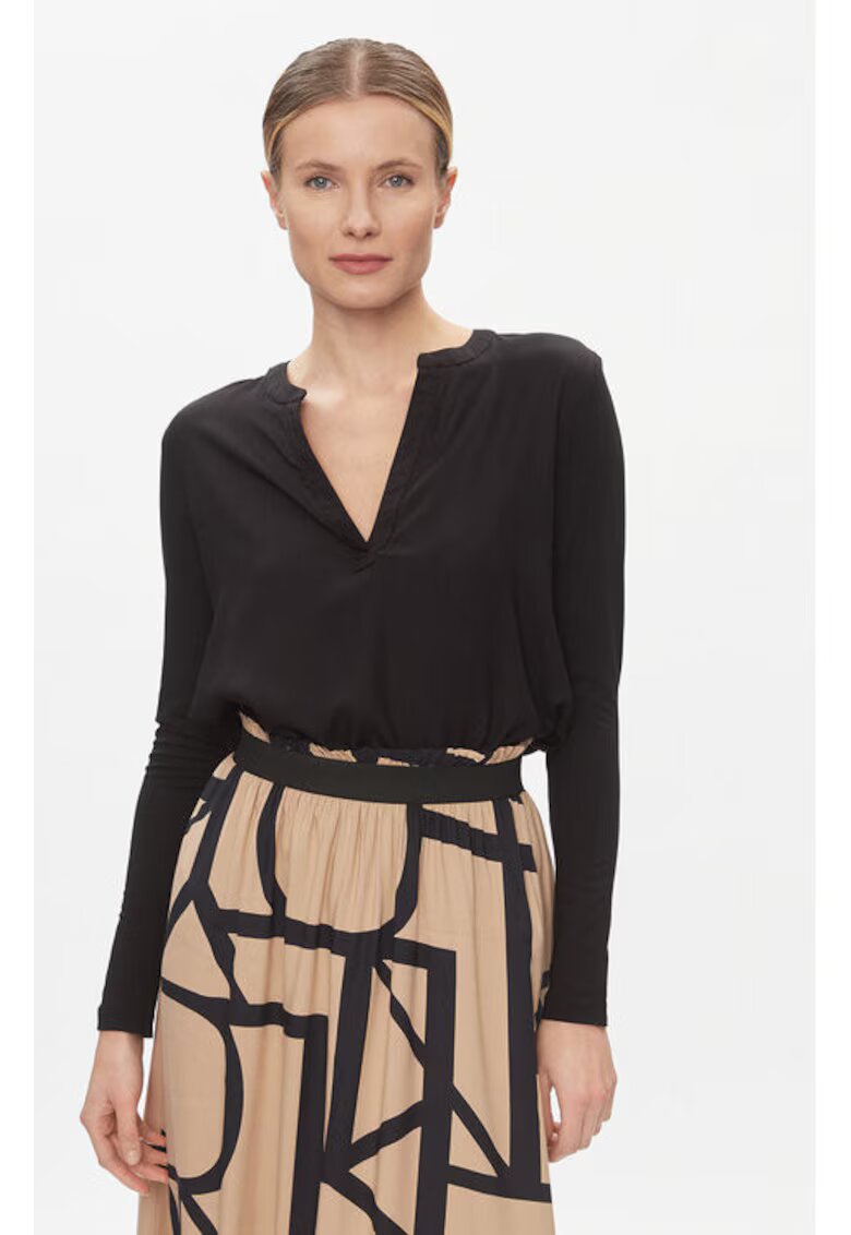 kaffe Bluza dama - 303580698 - Viscoza - Negru - Negru