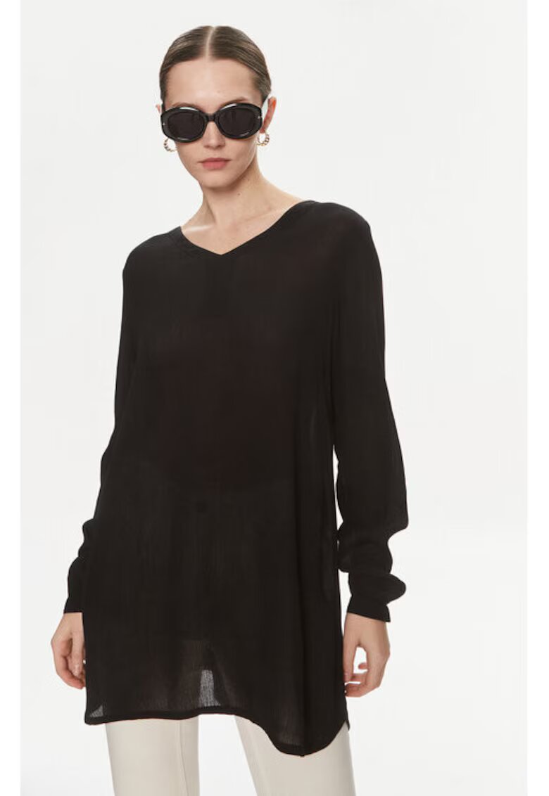 kaffe Bluza dama - 303581077 - Viscoza - Negru - Negru