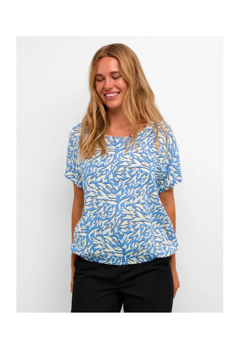 kaffe Bluza dama - 303582319 - Viscoza - Albastru - Albastru