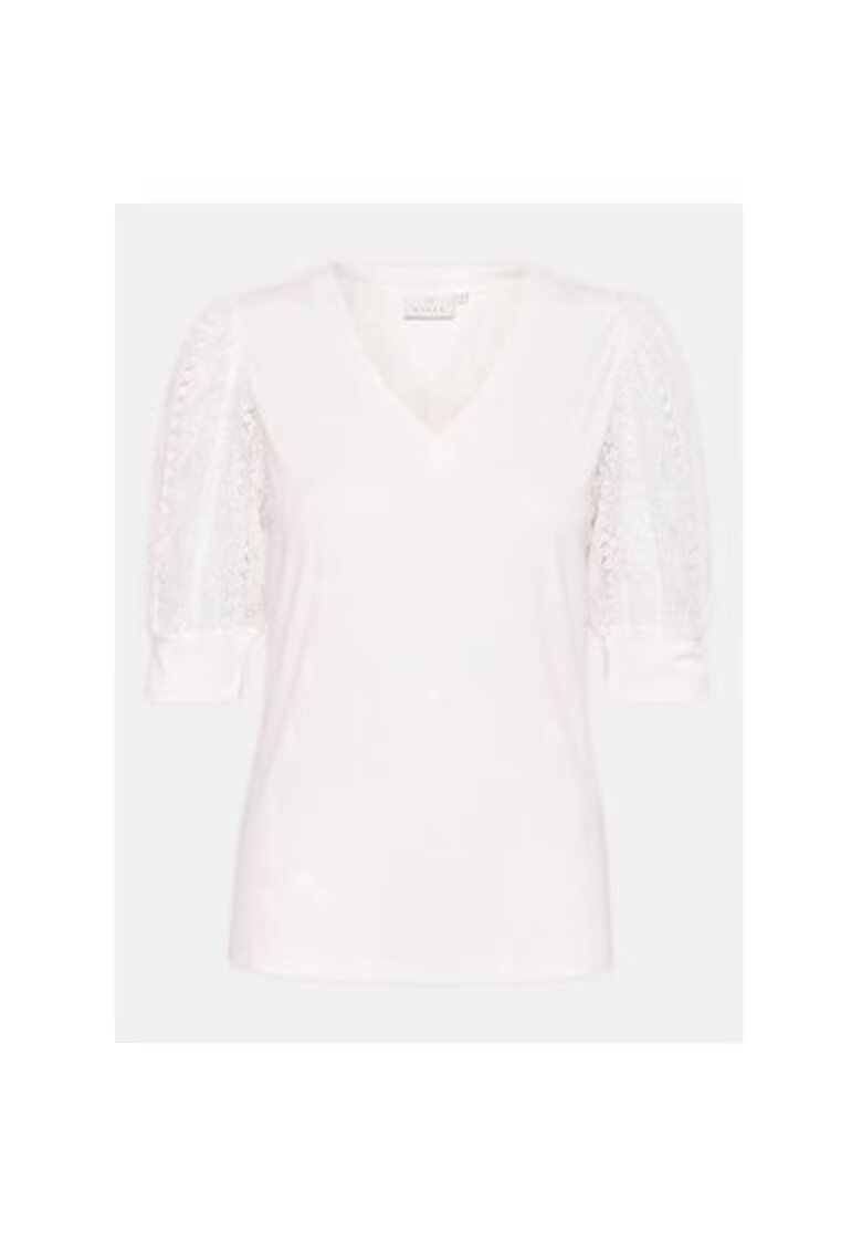 kaffe Bluza dama - 303582371 - Viscoza/Poliester - Alb - Alb