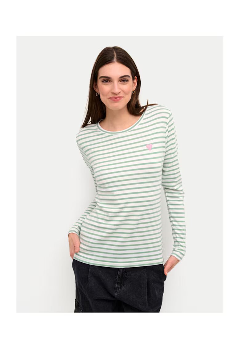 kaffe Bluza dama - 303964559 - Poliester/Viscoza/Bumbac - Verde - Verde