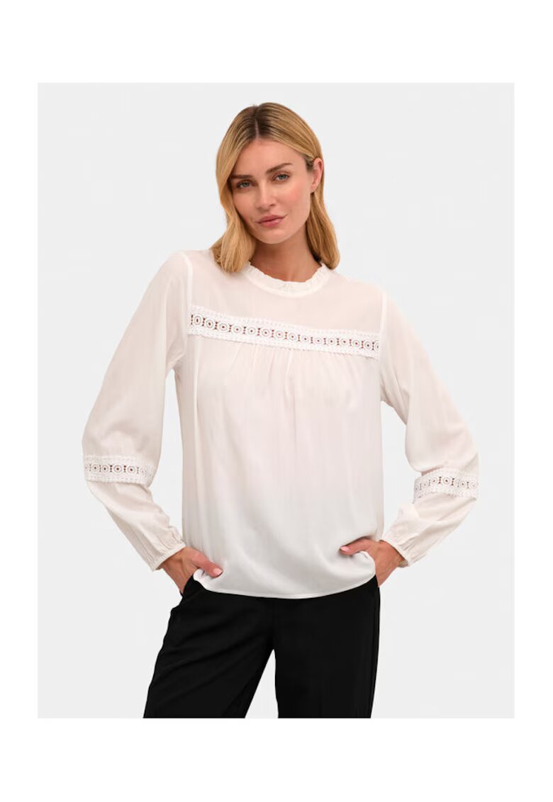 kaffe Bluza dama - 304099342 - Viscoza - Bej - Bej