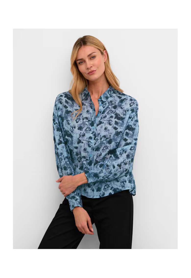 kaffe Camasa dama - 304099274 - Viscoza/Poliamida - Albastru - Albastru