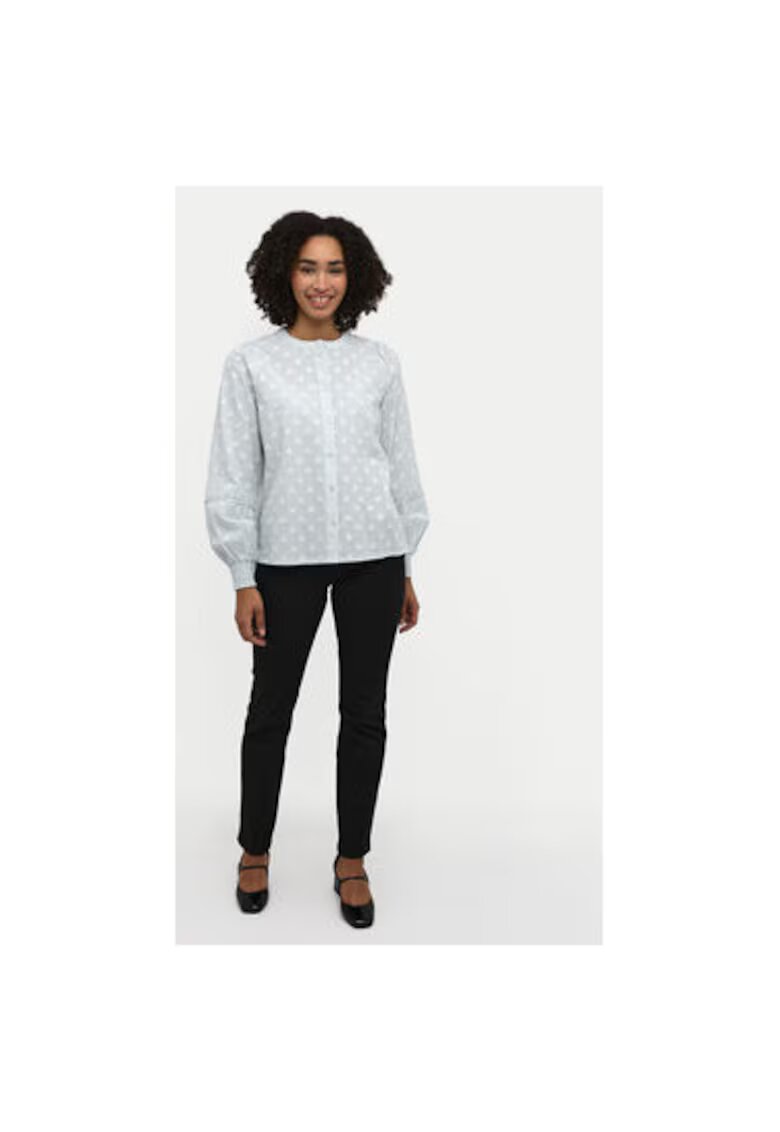 kaffe Camasa dama - 304752049 - Bumbac - Albastru - Albastru
