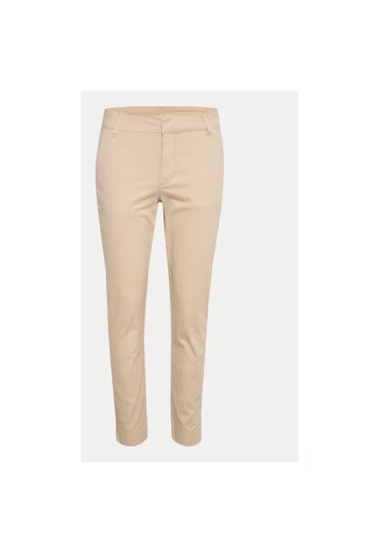 kaffe Pantaloni dama - 304374555 - Bumbac - Bej - Bej