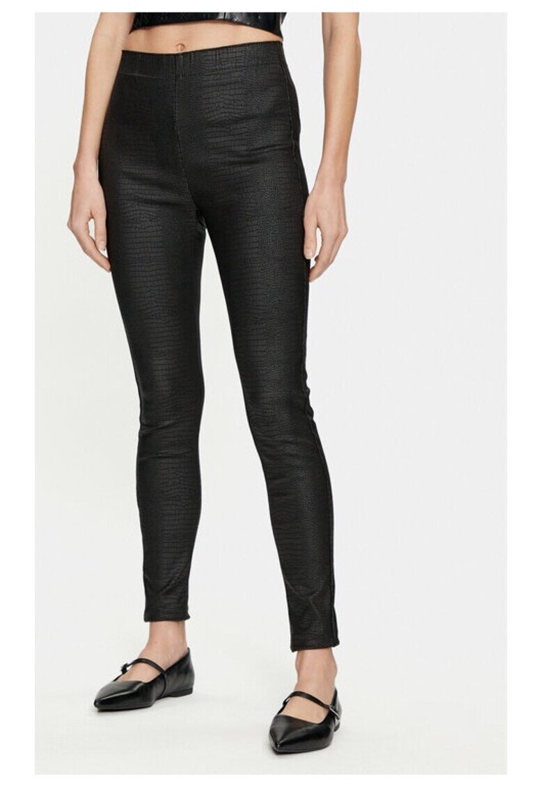 kaffe Pantaloni dama - 768228 - Negru - Piele Ecologica