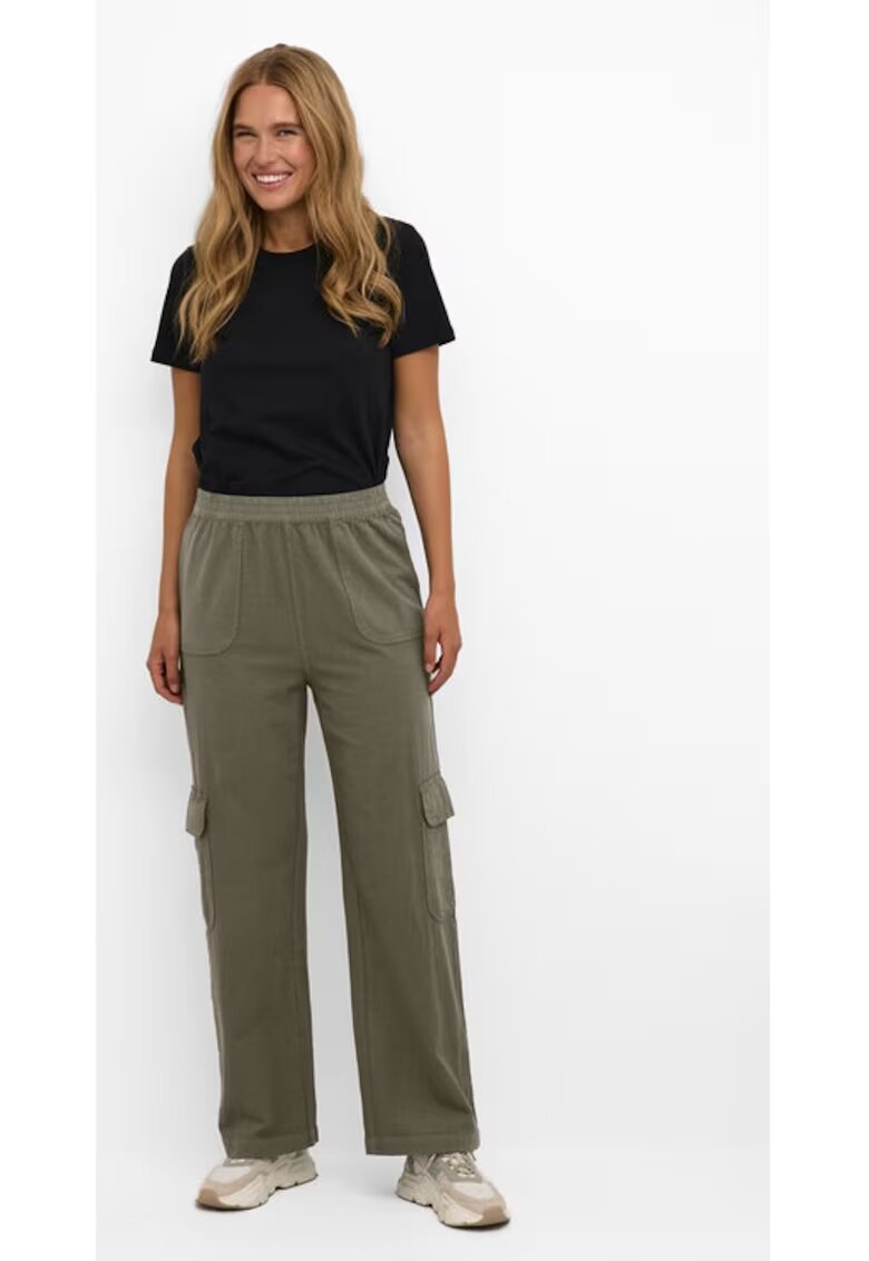 kaffe Pantaloni dama - 99472 - Verde - Bumbac