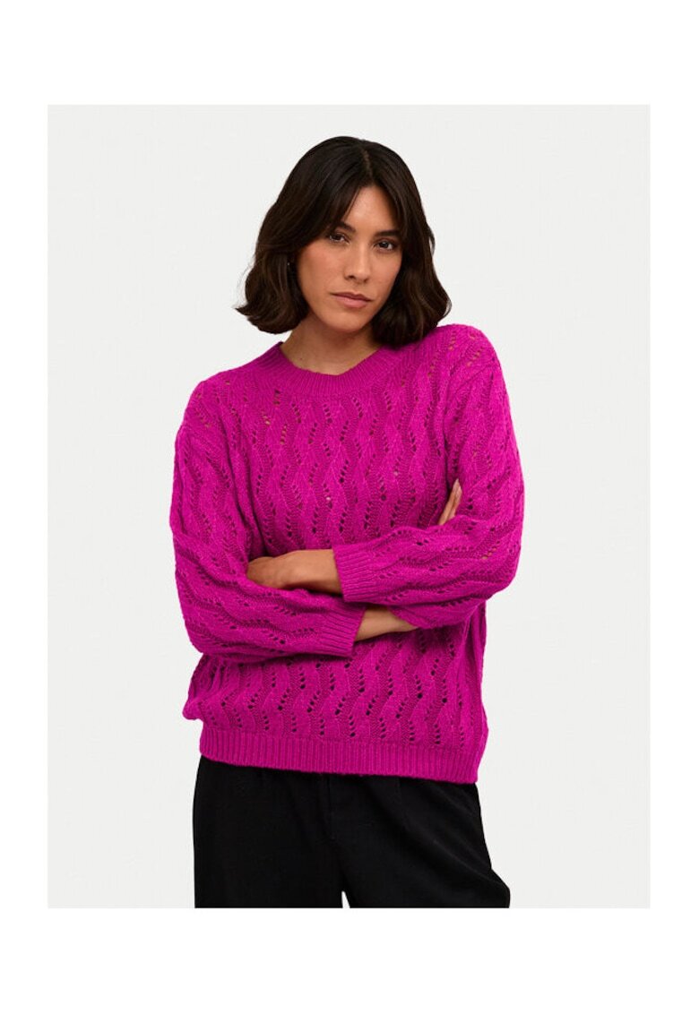 kaffe Pulover dama - 303964795 - Bumbac/Acril - Roz - Roz